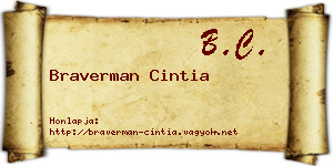 Braverman Cintia névjegykártya